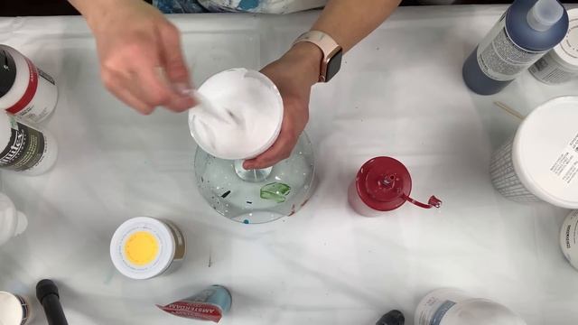 Pearl Cell Puddle & Dutch Pour | HOW I MIX MY PAINT FOR PEARL CELLS DEMO | Abstract Acrylic Pour смотреть онлайн