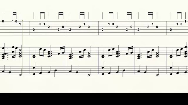 Guitar Tab - Minecraft - Sweden - with Piano - Play Along смотреть онлайн