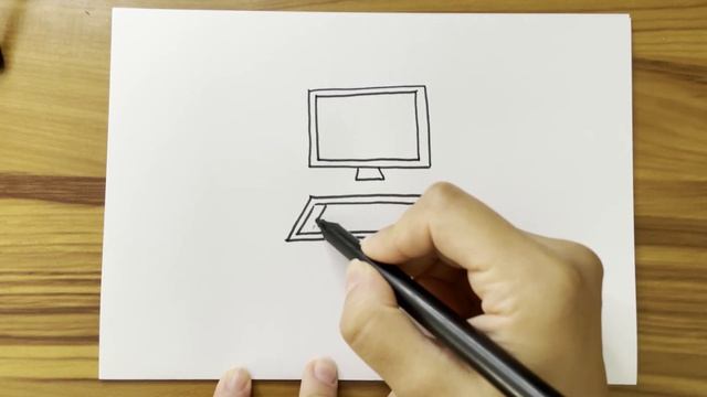 How to draw a Desktop computer step by step | Easy Drawing смотреть онлайн