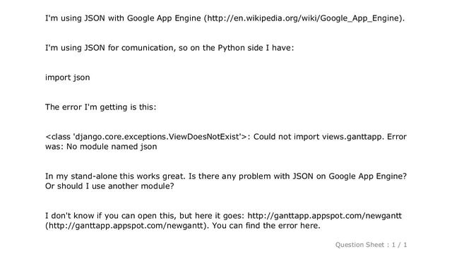 Django : Google App Engine: JSON module смотреть онлайн