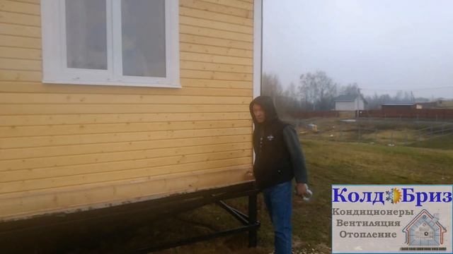 Тепловой насос GoldStar для отопления дома из клееного бруса 100*140 (96м2) со вторым светом. смотреть онлайн
