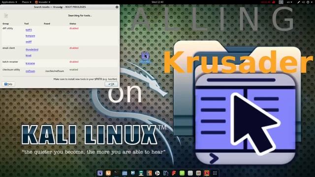 How To Install Krusader File Manager With Terminal On Kali Linux смотреть онлайн