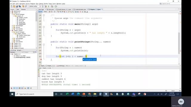 Java I Chapter 7 Class 3 Part 2 Variable Argument Methods смотреть онлайн
