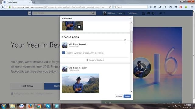 How to Create Facebook Year In Review Video-2016 смотреть онлайн