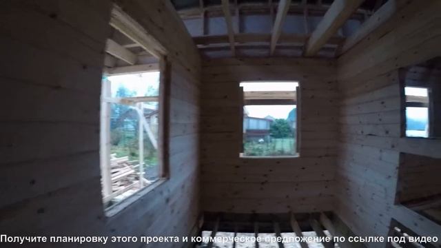 Обзор сруба под усадку 6х8 ||| СК Дачник смотреть онлайн