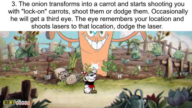 CUPHEAD - How to fight the vegetables - The root pack - TUTORIAL - Gameplay смотреть онлайн