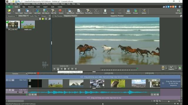 VideoPad Video Editor Tutorial | GUI Overview смотреть онлайн