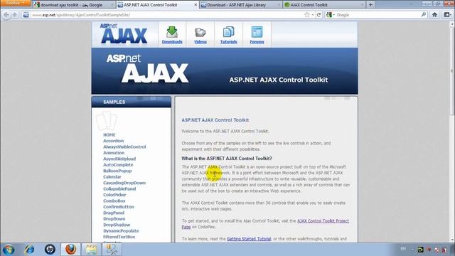 تقنية الاجاكس Ajax tools in asp.net смотреть онлайн