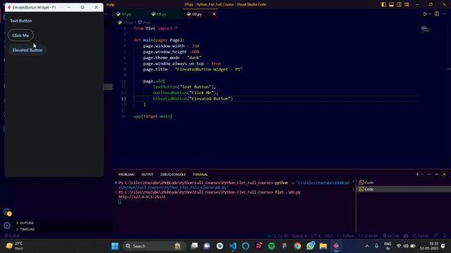 Flet: ElevatedButton Widget | Python Flet Full Course in Hindi | #09 | iMobCode смотреть онлайн