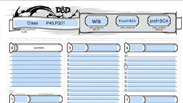 Character creation : Spell sheet,Spell slots..everything spell! [D&D 5e] смотреть онлайн