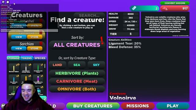 VOLNOIRVE is UNSTOPPABLE! ROBLOX Creatures of Sonaria смотреть онлайн