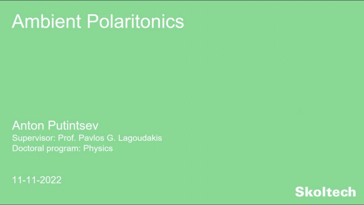 PhD Thesis Defense. Anton Putintsev