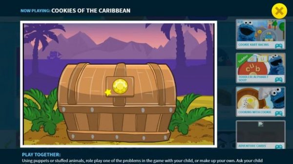 Sesame Street: Cookie Monster - Cookies Of The Caribbean Game - Learn Shapes Sizes - PBS Kids Game