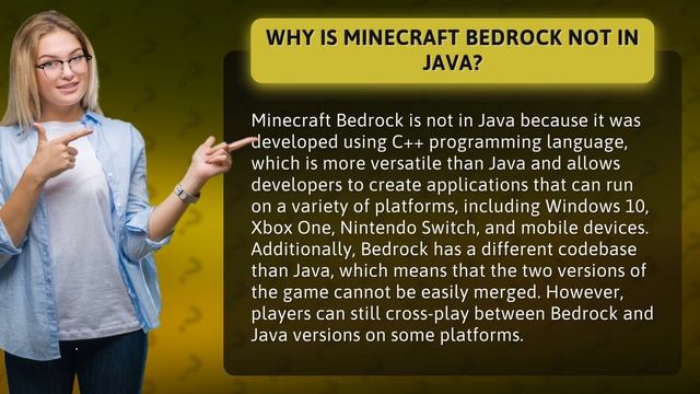 Why is Minecraft bedrock not in Java? смотреть онлайн