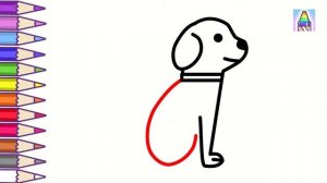 Как нарисовать СОБАЧКУ ИЗ ЦИФРЫ 7 | Раскраска для детей Животные из цифр | Coloring Kids