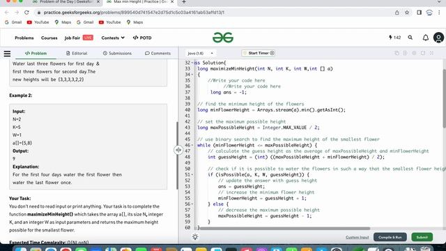 Max Min Height | POTD | 8th Mar 2023 | Java Soln | Binary Search | Arrays | Problem Of the Day смотреть онлайн