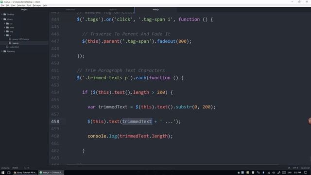 Arabic jQuery Practical Course #039 - Function To Trim Text смотреть онлайн