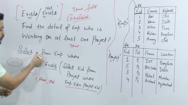 Lec-66: EXIST and NOT EXIST Subqueries(part-8) | Database Management System смотреть онлайн