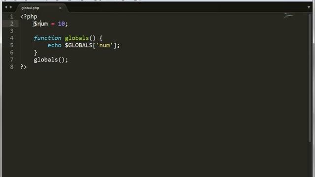 $GLOBALS in PHP смотреть онлайн
