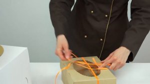 КАК ПРАВИЛЬНО ПЕРЕВЯЗАТЬ КОРОБКУ С ТОРТОМ/ДЕСЕРТОМ?