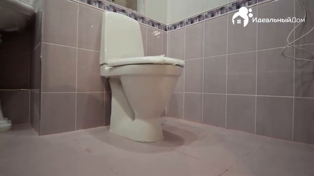 Ремонт совмещенного санузла 4.4.м2 - сантехнический короб в плитке - Идеальный Дом смотреть онлайн