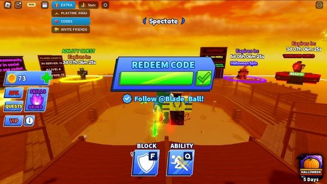 РАБОЧИЕ КОДЫ НА ОРУЖИЕ В BLADE BALL смотреть онлайн