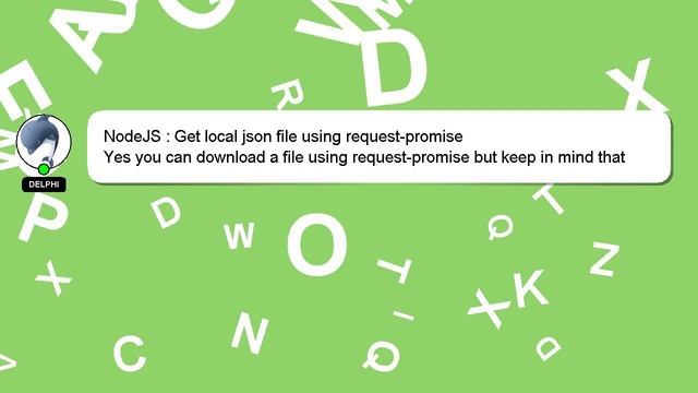 NodeJS : Get local json file using request-promise смотреть онлайн