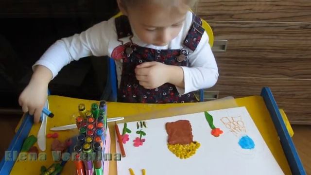 Пластилин на бумаге Детские поделки смотреть онлайн