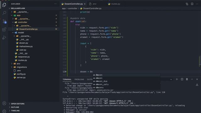 Tutorial Python Flask MySQL & React JS #9 - Mengubah Data (PUT Request) смотреть онлайн
