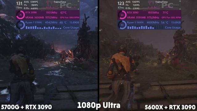 Ryzen 7 5700G VS 5600X + 3090 Benchmark смотреть онлайн