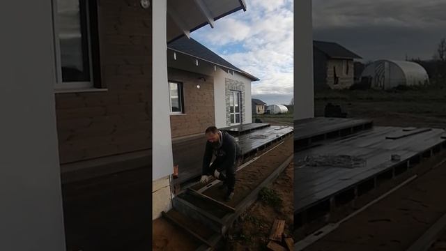 Укладка отмостки за 1$