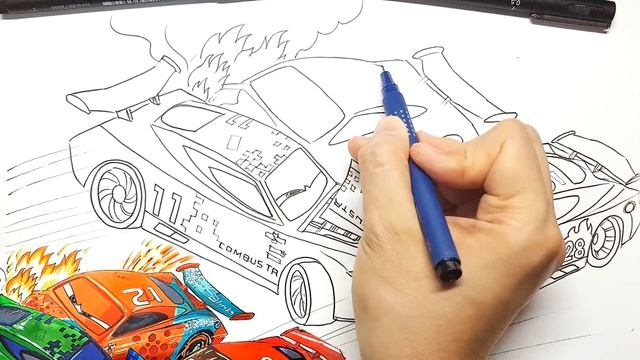 Draw CARS 4 Next Gen Crash | Cars 3 Step by Step Coloring Page for Kids | Tim Tim TV смотреть онлайн