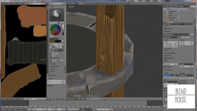 Blender : Low poly Well texture painting | timelapse смотреть онлайн