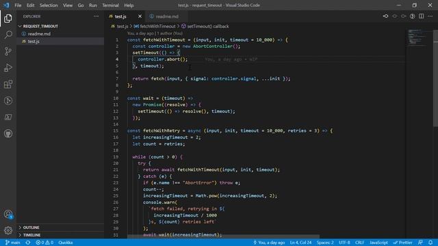 Adding timeout and retry to fetch смотреть онлайн