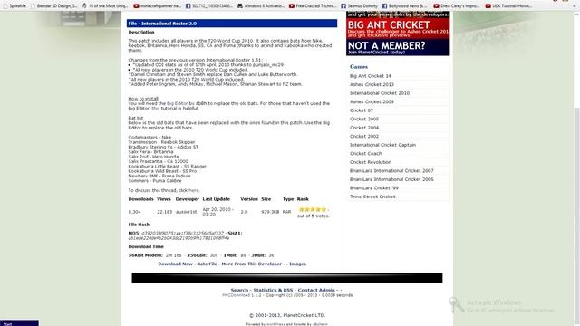 Ashes Cricket 2009 -- INSTALLING ROSTERS TUTORIAL смотреть онлайн