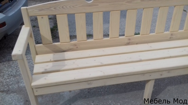 Скамья и кресло из массива дерева. смотреть онлайн