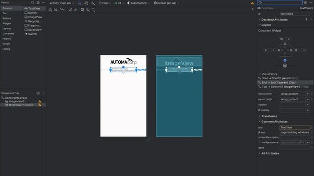 Add constraint on an text view in Android Studio Layout Editor смотреть онлайн