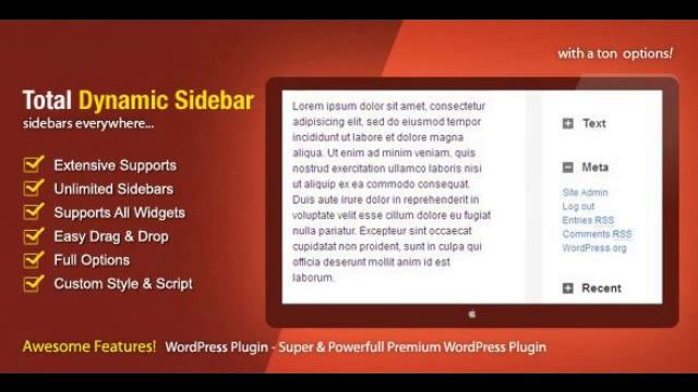 Preview Total Dynamic Sidebar WordPress смотреть онлайн
