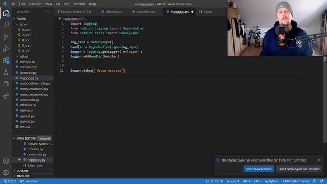 Python - Redbird - Logging смотреть онлайн