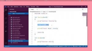 Язык Си. #073. Время жизни локальной переменной.