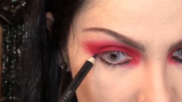 Amy lee inspired- red and black makeup tutorial смотреть онлайн