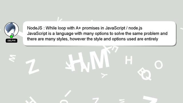 NodeJS : While loop with A+ promises in JavaScript / node.js смотреть онлайн