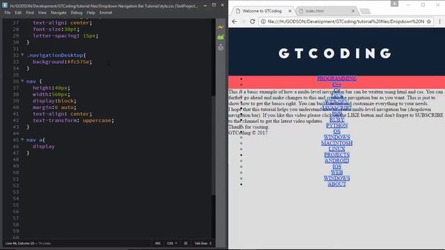 Dropdown Menu CSS Tutorial смотреть онлайн