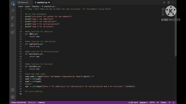 Make A Simple Calculator For Two Numbers Using Python смотреть онлайн