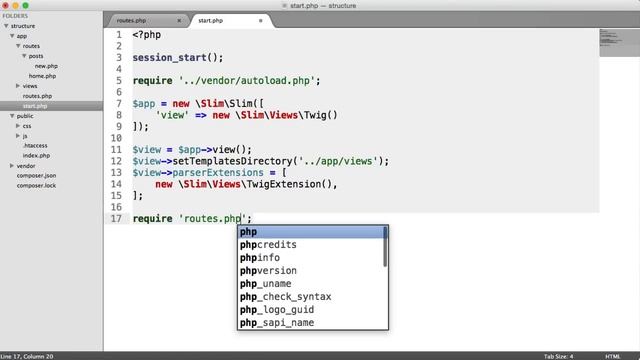 Setting Up A Slim 2 Project Structure смотреть онлайн