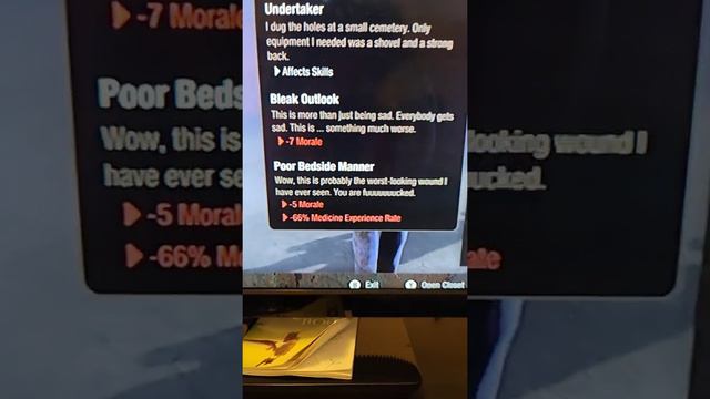 State Of Decay 2 Bleak Outlook Trait, Poor Bedside Manner Do Not Get