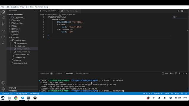 Kivy,KivyMD,Python create project Beginnner смотреть онлайн