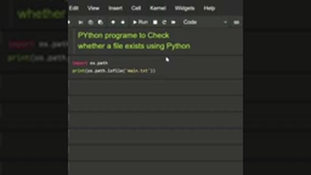 #python programe to check whether a file exists || #coding смотреть онлайн