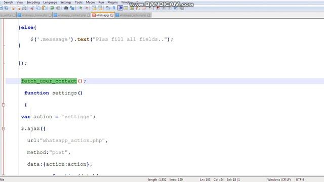 WhatsApp Tutorial Part-52: Fetch User Contacts AJAX PHP MYSQLI for Android mobile, Tablet and Web. смотреть онлайн