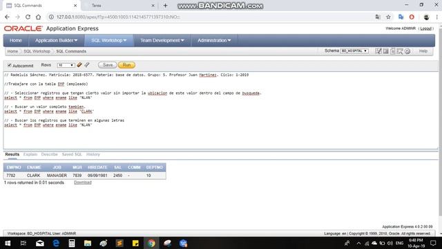 Usos de LIKE y NOT LIKE en oracle 11g express. Parte 1. смотреть онлайн